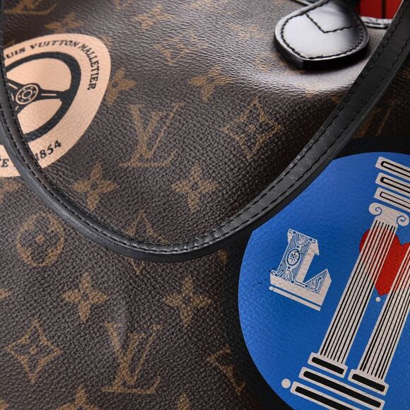 Louis Vuitton Neverfull NM Tote Limited Edition World Tour Monogram Canvas MM - Picture 8 of 10